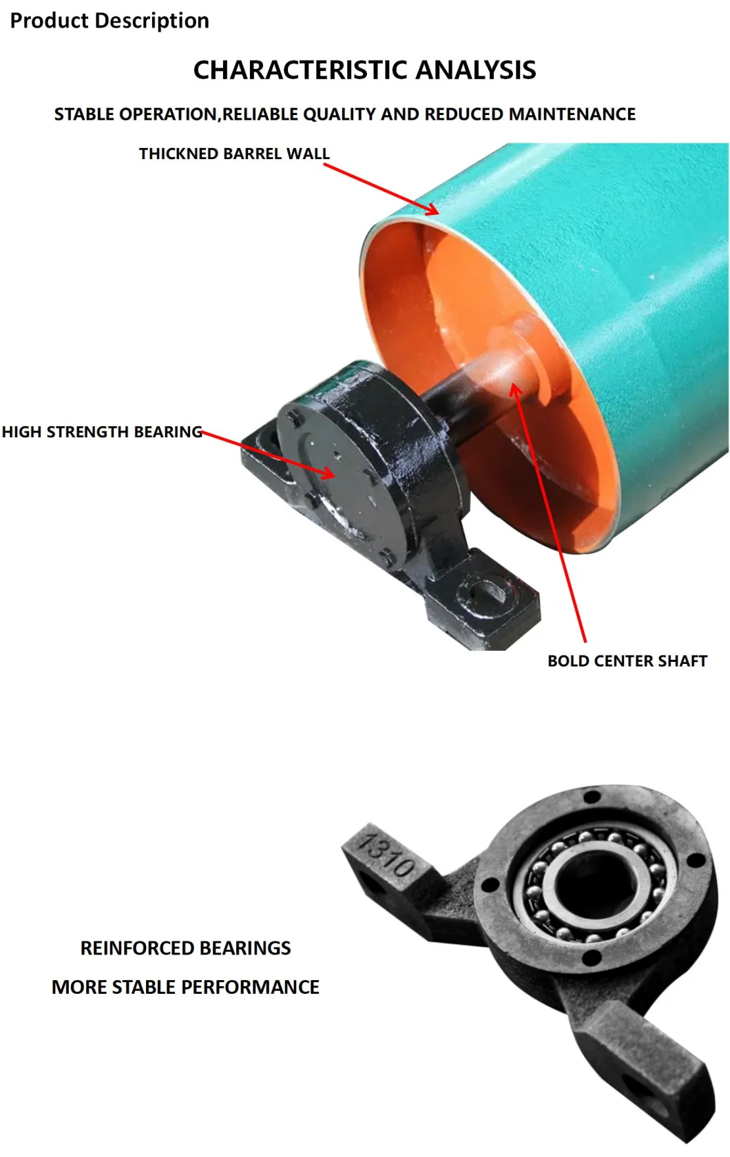 Heavy Steel Conveyor Drum Used in Cement Works