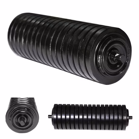 ゴム製コンベヤベルト緩衝ローラ